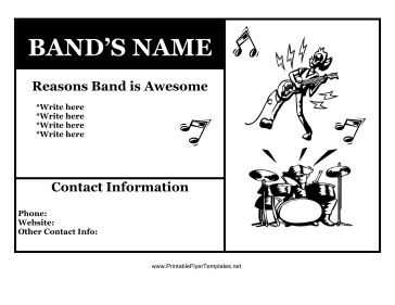 Band Flyer Printable Template