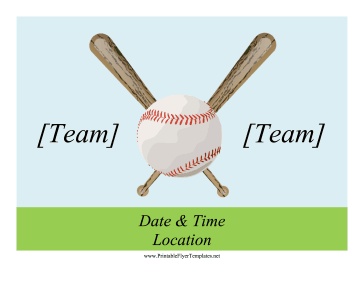 Baseball Flyer Printable Template