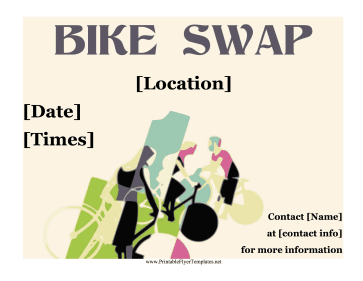 Bike Swap Flyer Printable Template