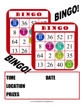 Bingo Flyer Printable Template