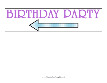 Birthday Party Flyer Left Printable Template