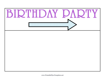 Birthday Party Flyer Right Printable Template