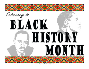 Black History Month Flyer Printable Template