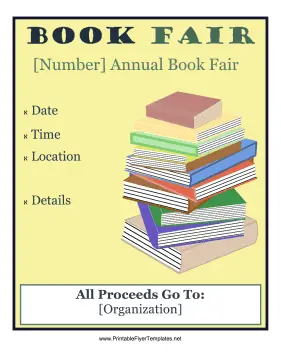 Book Fair Flyer Printable Template