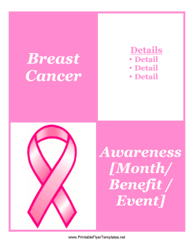 Breast Cancer Flyer Printable Template