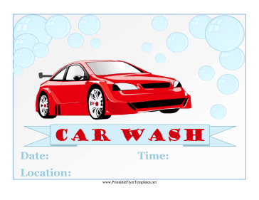 Car Wash Flyer Printable Template