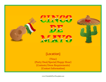 Cinco de Mayo Flyer Printable Template