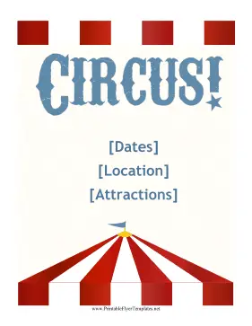 Circus Flyer Printable Template
