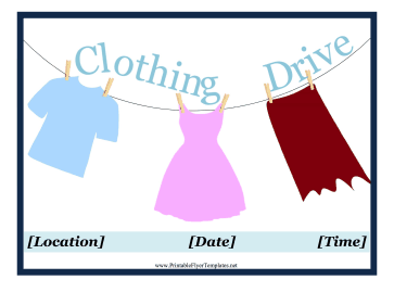 Clothing Drive Printable Template