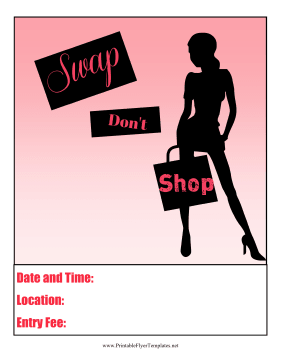 Clothing Swap Flyer Printable Template