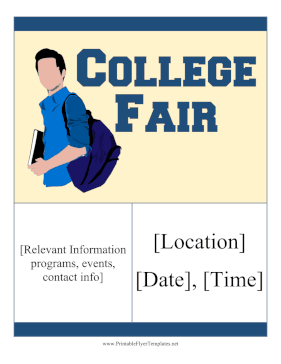 College Fair Flyer Printable Template