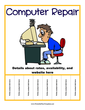 Computer Repair Flyer Printable Template