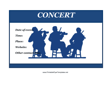 Concert Flyer Printable Template