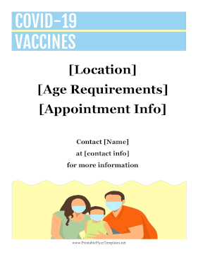 Covid Kids Vaccines Printable Template