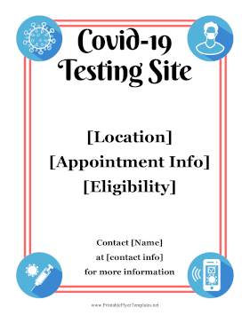 Covid Testing Site Printable Template
