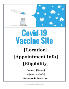 Covid Vaccine Site Printable Template