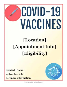 Covid Vaccines Printable Template