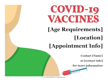 Covid Vaccines For Kids Printable Template