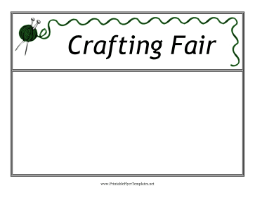 Crafting Fair Flyer Printable Template