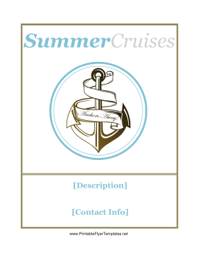 Cruise Flyer Printable Template