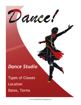 Dance Class Flyer Printable Template