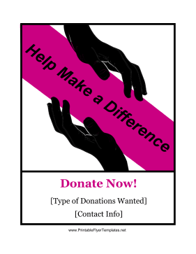 Donation Flyer Printable Template