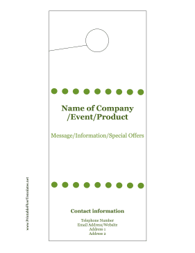 Door Hanger Printable Template