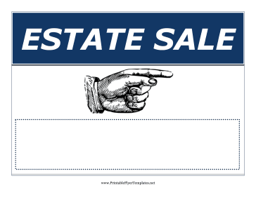 Estate Sale Flyer Printable Template