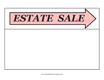 Estate Sale Flyer Right Printable Template