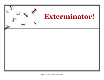 Exterminator Flyer Printable Template
