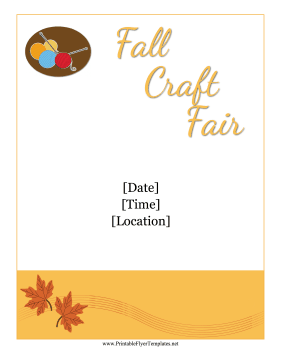 Fall Craft Show Flyer Printable Template