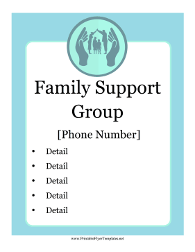 Family Support Flyer Printable Template