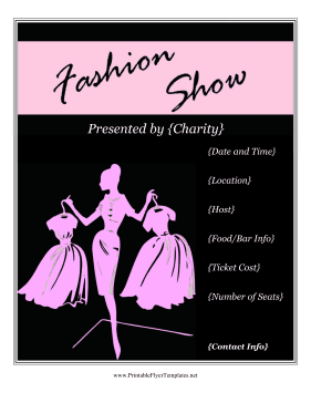 Fashion Show Flyer Printable Template