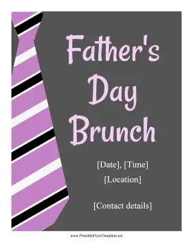 Fathers Day Brunch Flyer Printable Template