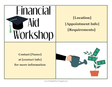 Financial Aid Workshop Printable Template