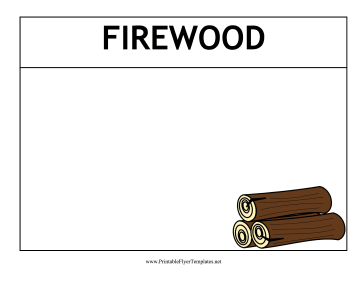 Firewood Flyer Printable Template