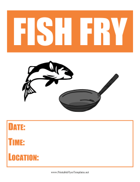 Fish Fry Flyer Printable Template