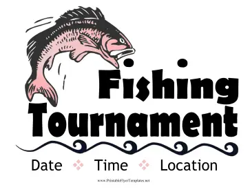 Fishing Tournament Flyer Printable Template
