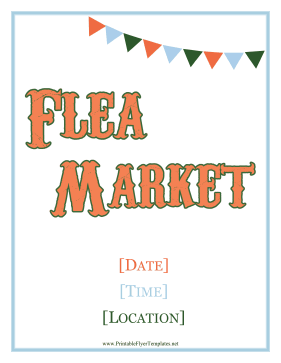 Flea Market Flyer Printable Template