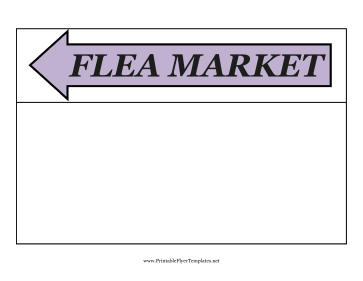 Flea Market Flyer Left Printable Template