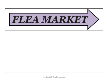 Flea Market Flyer Right Printable Template