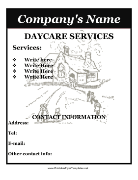 Flyer For Daycare Printable Template