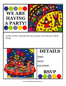 Flyer For Party Printable Template