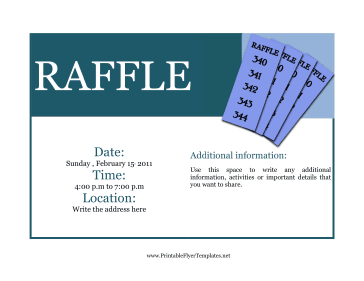 Flyer For Raffle Printable Template