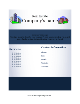 Flyer For Real Estate Printable Template