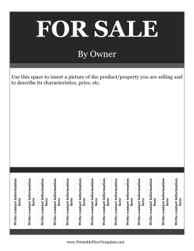 Flyer For Sale By Owner Printable Template