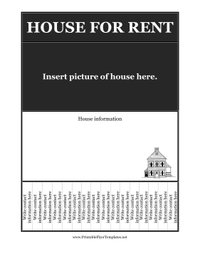 Flyer House For Rent Printable Template