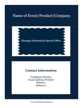 Leaflet Printable Template