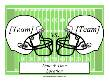 Football Flyer Printable Template