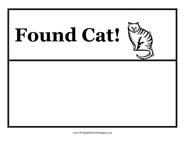 Found Cat Flyer Printable Template